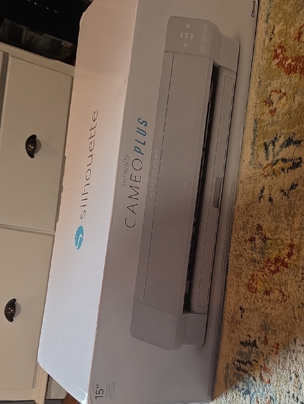 Silhouette Cutting Machine White Box with Teal Logo